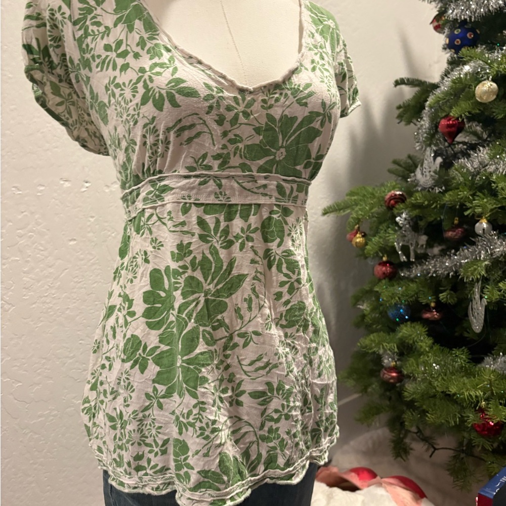 Floral american eagle babydoll top